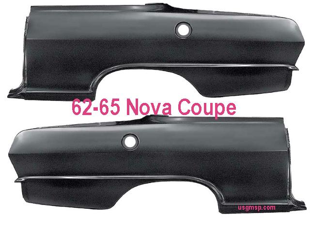 62-65 Nova Coupe 1/4 panel Skin (ea)